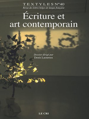 cover image of Écriture et art contemporain